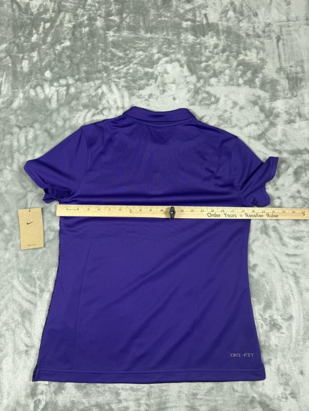 New Nike Dri-FIT Polo Shirt Women's Medium Purple Striped Football FJ9573 546 - Picture 11 of 14